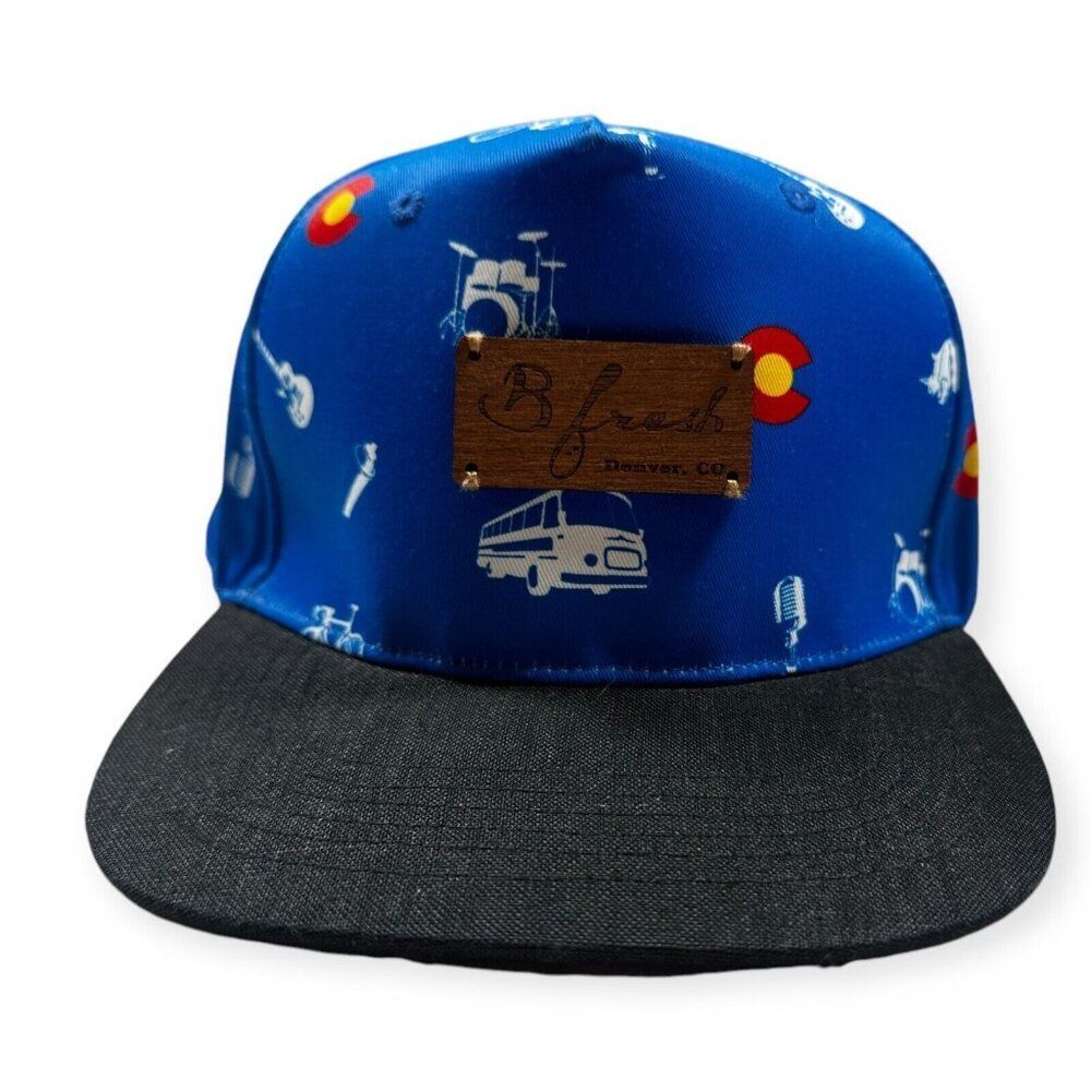 B Fresh Colorado Logo OSFM Blue Hat Patterned Denver 90s 80s